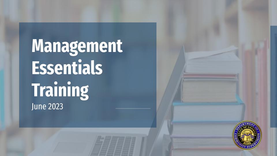 Management Essential Training June 2023