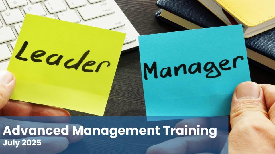 Advanced Management Training July 2025